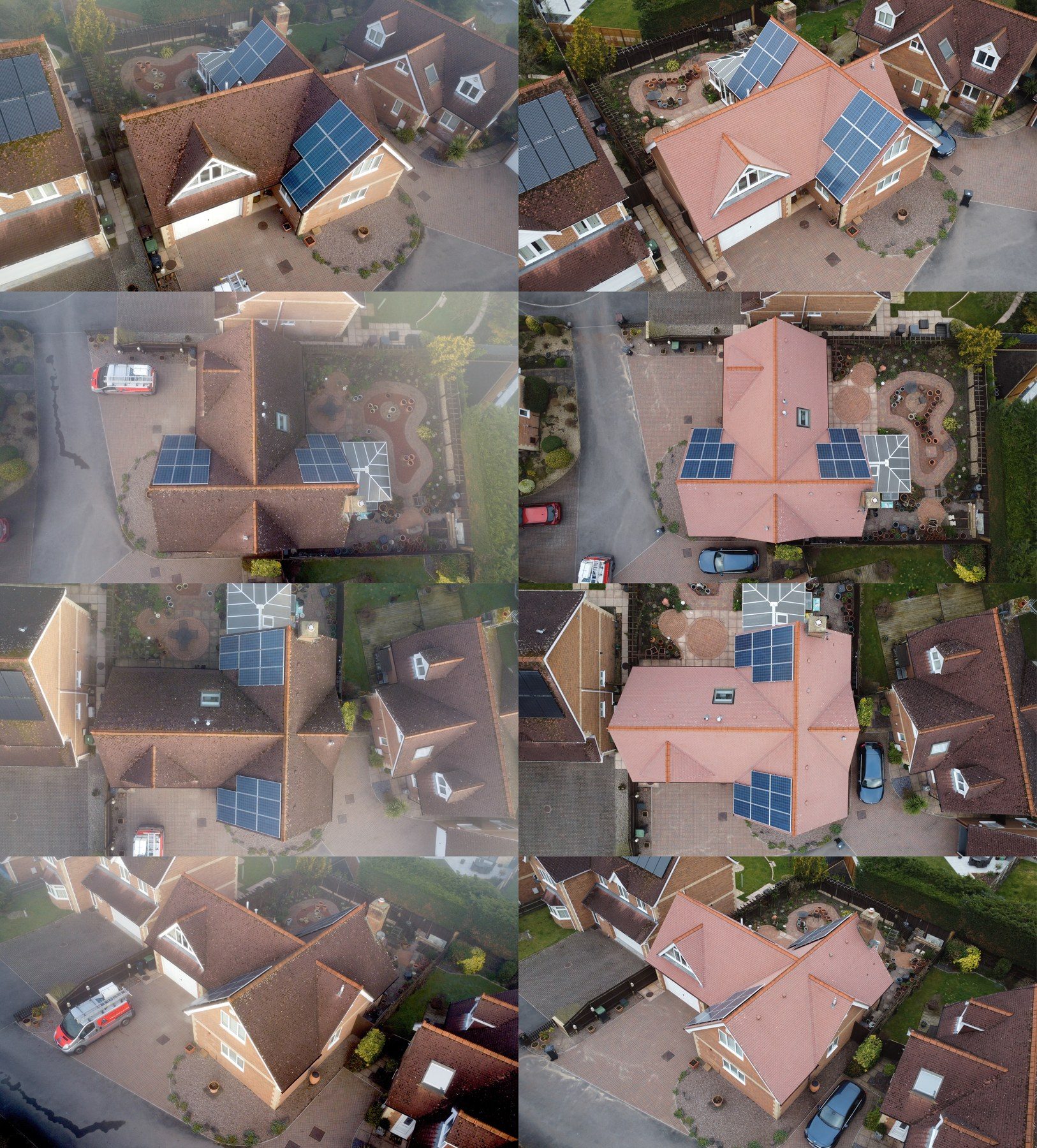 Soft wash roof cleaning on a Welsh property